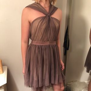 Brown Ark & Co. chiffon skater dress